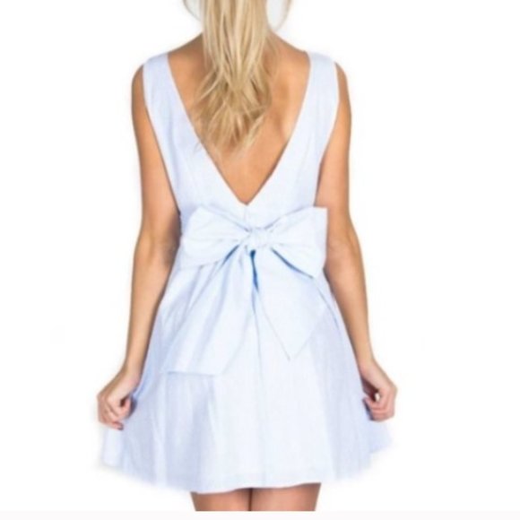 Lauren James Sky Blue Backless Dress - Picture 2 of 12
